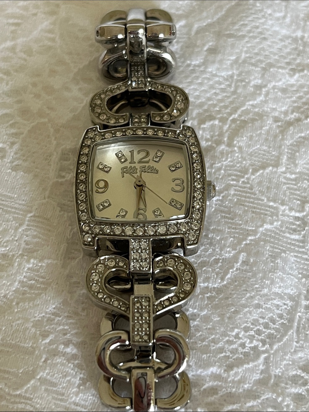 Folli Follie Silver Crystal Bracelet Watch